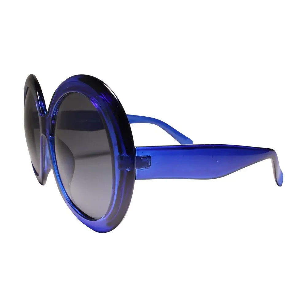 Fashion-Forward Blue Oversize Round Sunglasses for Women